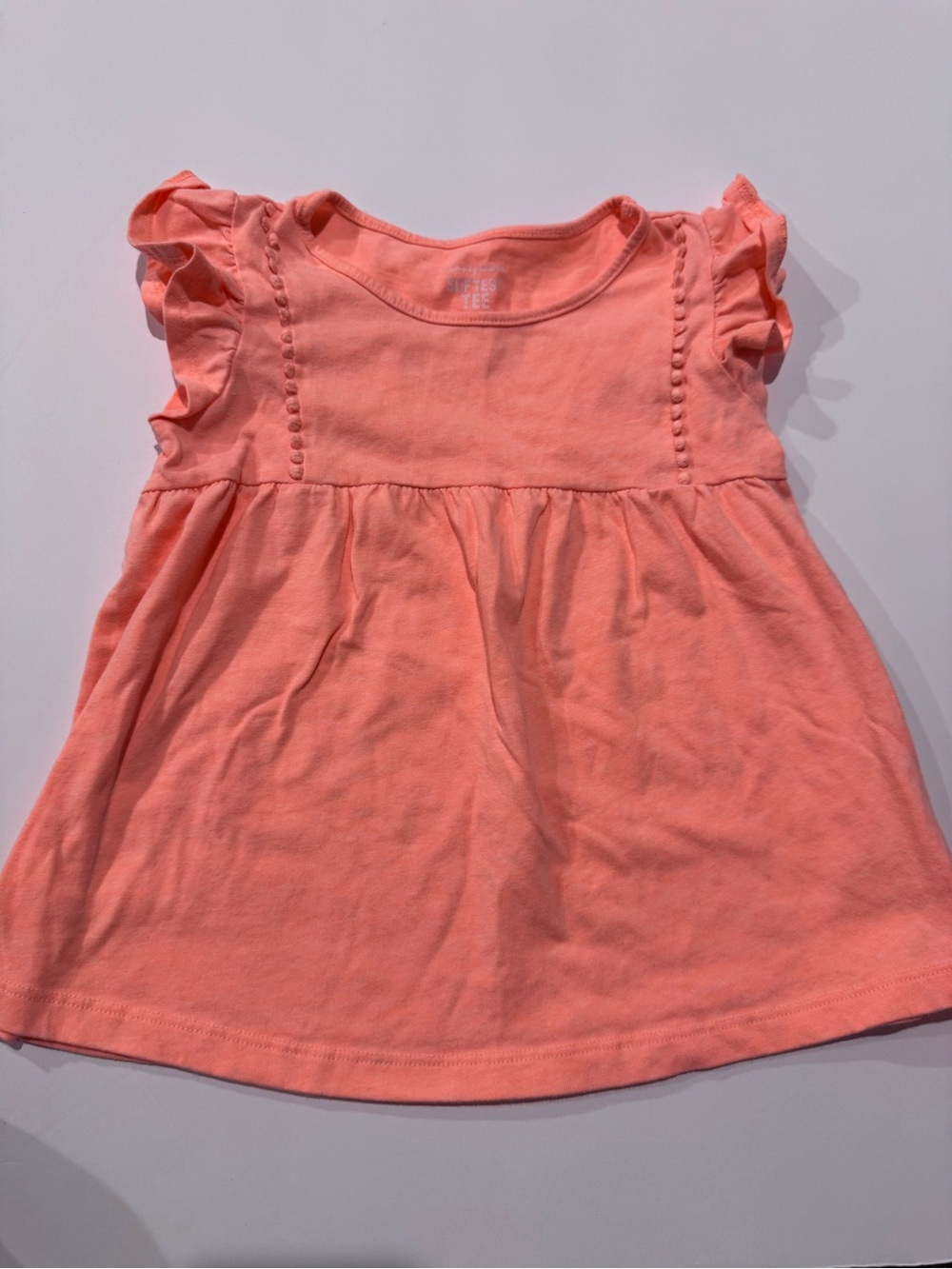 jumping beans Coral Ruffle Sleeve Tee